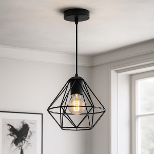 Industrial pendant light black, Jochem
