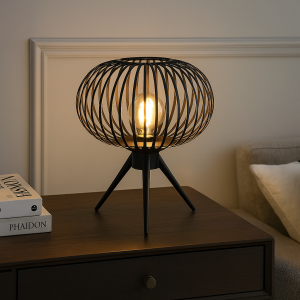 Industrial table lamp black, Lieve, with switch