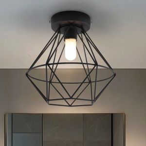 Industrial bathroom ceiling light black, Jochem, IP44