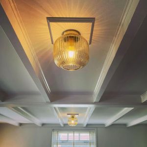 Retro ceiling light amber, Charlois