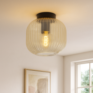 Retro ceiling light amber, Charlois