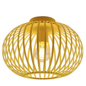 Industrial flush ceiling light yellow, Lieve