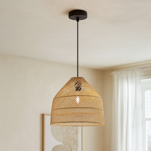 Rattan pendant light brown, Marcia