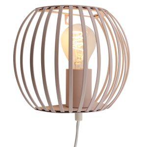 Industrial wall light beige, Lieve, with switch