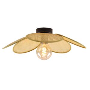 Rattan ceiling light brown, Rowen