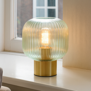 Design table lamp green, Charlois, with switch