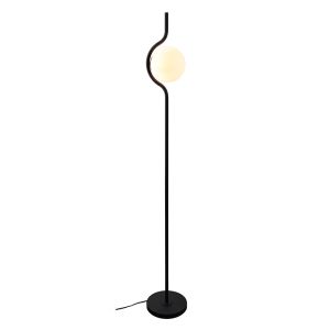 Modern floor lamp black, Merel, with switch