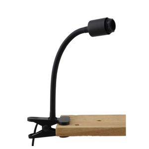 Plastic clip spotlight black, Merve, with switch