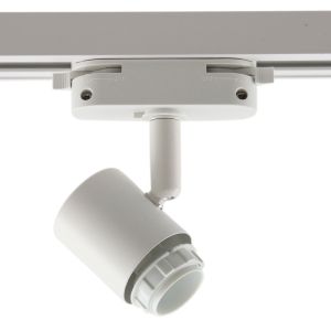 Plastic 1 phase track lighting spotlight white,