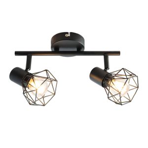 Industrial ceiling spotlight black, Jaylano