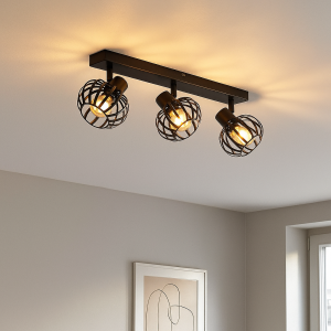 Industrial ceiling spotlight black, Lieve