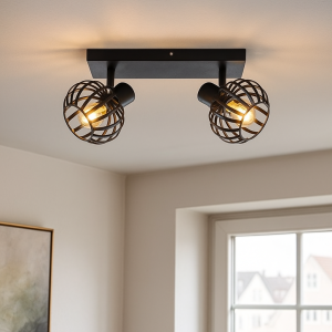 Industrial ceiling spotlight black, Lieve
