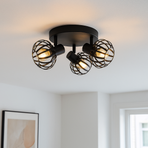 Industrial ceiling spotlight black, Lieve