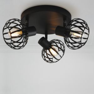 Industrial ceiling spotlight black, Lieve