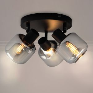 Modern ceiling spotlight black, Craig