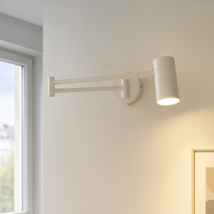 Modern wall spotlight white, Elena, with switch