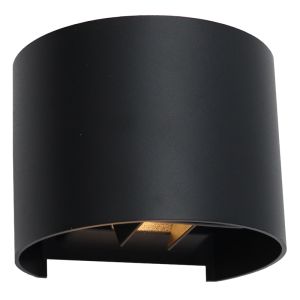 Modern smart wall light black, Dion, 6W, RGBW LED, IP65