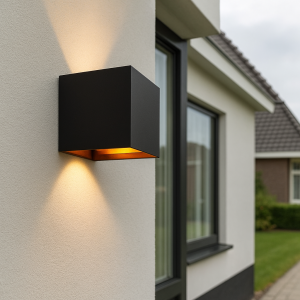 Modern up down wall light black, Dion, IP65