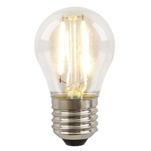 Dimmable Olucia E27 LED filament bulb Melchis, P45, 2W, 2700K