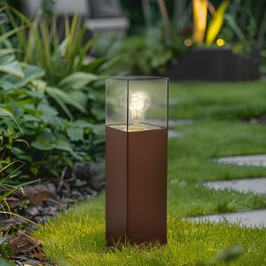 Modern outdoor light rust coloured, Sanel, IP44