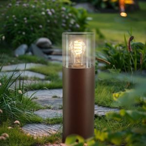 Modern outdoor light rust coloured, Sanel, IP44