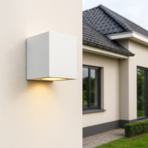Aluminium outdoor light white, Corella, IP44