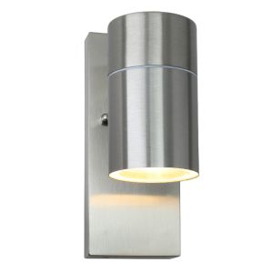 Modern outdoor wall light with dusk to dawn sensor silver, Pedro, IP44
