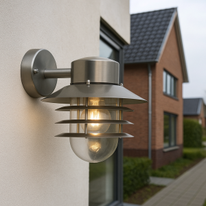 Stainless Steel outdoor light silver, Felice, IP44