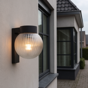 Aluminium outdoor light black, Chris, IP44