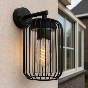 Modern outdoor light black, Enya, IP44