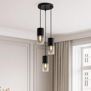 Modern pendant light black, Huy