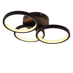 Modern flush ceiling light black, Giorgio