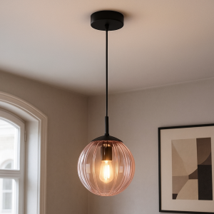 Retro pendant light pink, Rifka