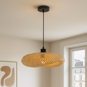 Bamboo pendant light brown, Sezen
