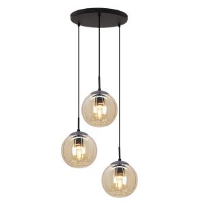 Retro pendant light amber, Rifka