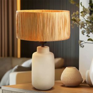 Paper table lamp brown, Daisy, with switch