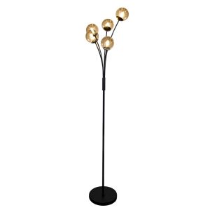 Design floor lamp amber, Stacy, with switch