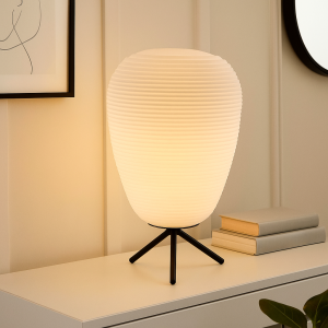 Modern table lamp white, Davide, with switch