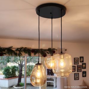 Modern pendant light amber, Caia