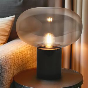 Marble table lamp grey, Alan, with switch