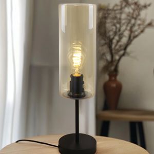 Modern table lamp amber, Gaya, with switch