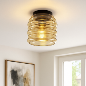 Glass ceiling light amber, Karen