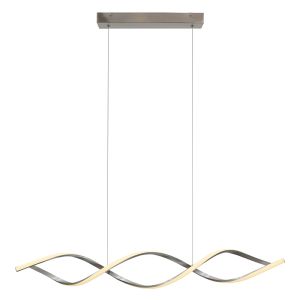 Design pendant light silver, Kuno, 45W, 3000K LED, 3-step dimmable