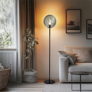 Design floor lamp grey, Dolf, with switch
