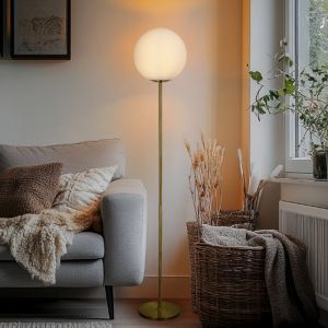 Design floor lamp white, Dolf, with switch