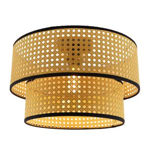 Rattan ceiling light brown, Kirsten