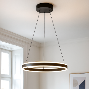 Design pendant light black, Lava, 46W, 3000K LED