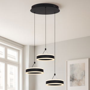 Design pendant light black, Lava, 56W, 3000K LED