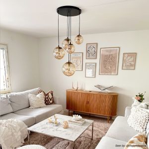Design pendant light amber, Dolf