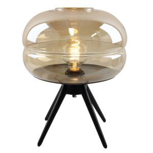 Retro table lamp amber, Sean, with switch